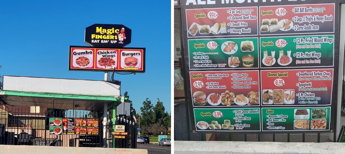 Magic Fingers Menu